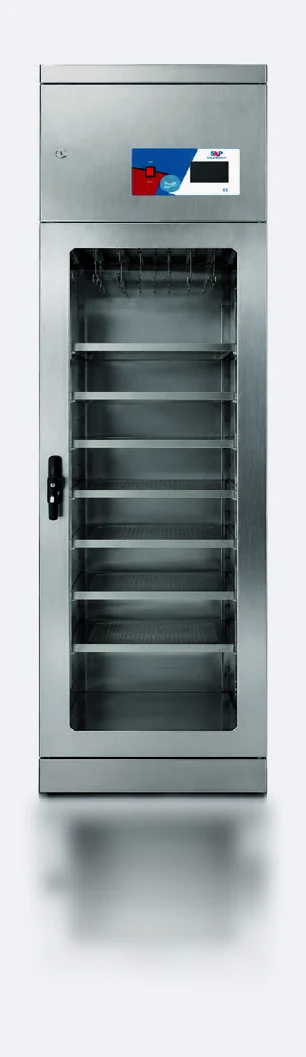 Armadio termico di stoccaggio in acciaio inox Steel & Power con porta in vetro
